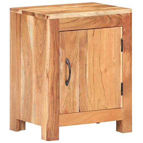 Tidyard Comodino in Legno Massello di Acacia,Tavolini Lato Divano da Salotto Portaoggetti,Tavolino per Camera da Letto, Soggiorno, 40x30x50 cm
