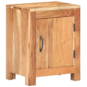Tidyard Comodino in Legno Massello di Acacia,Tavolini Lato Divano da Salotto Portaoggetti,Tavolino per Camera da Letto, Soggiorno, 40x30x50 cm