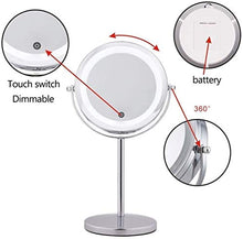 XXT, specchio da trucco con luce a LED con luce europea 10x HD zoom dressing specchio principessa
