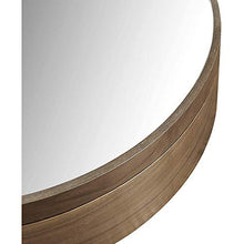 XM-MIRROR Armadietto Rotondo con Specchio da Bagno Armadio a Muro Armadio da Cucina Armadio da Cucina Armadio a Specchio da Bagno con Porta Scorrevole,Nero,50CM