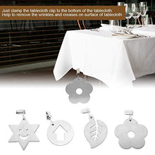 Tovaglia Clip 4Pcs Diverse fantasie innovative Tovaglia in acciaio inox addensato Pesi Decorazione con clip da tavolo in metallo Morsetti per cucina Tovaglie da picnic per feste in giardino(UN)