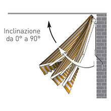 SAN GIORGIO Tenda da Sole Barra Quadra Manuale A Catena 400X300 Rigato Giallo
