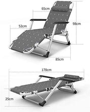 Sdraio da giardino pieghevole per giardino, spiaggia, campeggio, pesca, sedia reclinabile regolabile, poggiatesta staccabile, per piscina/esterni, supporto 400 kg (grigio)