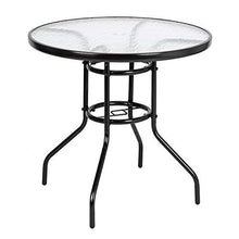 Yi-xir design classico Tavolo da pranzo esterno Cerchio Giardino da tavolo in vetro temperato Perfetto e comodo