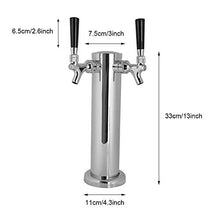 Rockyin Acciaio Inossidabile Birra Torre Rubinetto a Due Punte Tap Facile Installazione Birra Rubinetto