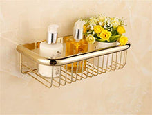 GJJSZ Mensola per Bagno a Parete con mensola Rettangolare Singola da 30 cm in Oro Europeo