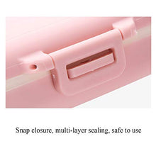 LKH Portapillole Portapillole Rosa, Dispenser per Pillole A 6 Griglie Buona Tenuta, Portapillole da Viaggio 6 Giorni, Piccolo E Portatile, 11 X 7 X 3 Cm