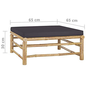Tidyard Set 4 Pezzi Divani da Giardino Esterno con Cuscini in bambù,Salotto da Giardino in bambù,Mobili da Giardino in bambù