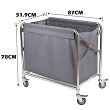 ZHFZD Carrello di Grandi Dimensioni in Metallo, Carrello di smistamento per bucato Pieghevole con Pratica Custodia per Hotel Portatile e Rotella Resistente (Colore: Blu Scuro)