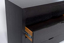 D.G.M. Srl Cassettiera comò Orizzontale Cronos con 4 cassetti, Legno con Finitura Wengé, Nero, L.100,5 x P.45 x H.76 cm