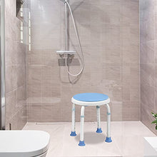 LARS360 Medical - Sgabello da doccia, in alluminio e HDPE, regolabile in altezza, con supporto antiscivolo fino a 120 kg