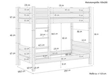 Erst-Holz Letto a Castello Bianco separabile per Adulti 100x200 e Due Cassettoni 60.16-10WT100S2