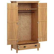 FAMIROSA Armadio a 2 Ante Hill Range 89x50x170 cm Legno Massello di Pino