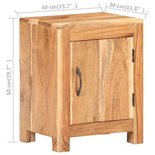 vidaXL Comodino 40x30x50 cm in Legno Massello di Acacia