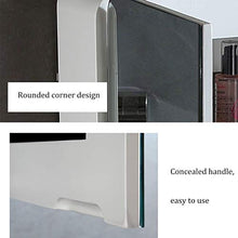 Armadietti a specchio Mobili da Bagno Semplice Bagno Specchio da Bagno in Legno Massello con Ripiano Combinazione A Parete (Color : Silver, Size : 80 * 14 * 65cm)