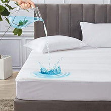 Hansleep Coprimaterasso Impermeabile Singolo di bambù 150x200cm, Angoli Estici Ampi Fino a 50cm, Proteggi Materasso Antiacaro & Silenzioso