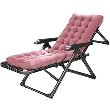 SHUAIIJUAN Sedia per il tempo libero domestico Patio Lounge Poltrone |Outdoor Garden Leisure Lounge Chair |Pieghevole Poltrona reclinabile con poggiatesta regolabile Camping Max.200kg - Rosa