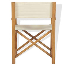 OUSEE Sedia da Regista Pieghevole in Legno Massello di Teak Sedia da Giardino