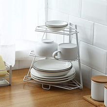LYM &ripiano di stoccaggio Cucina Mensola Girare Frame Corner 3 Strati Scaffale condimento Rack di stoccaggio condimento -White Scaffale di Finitura