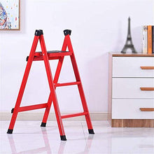 File cabinets Sedie Pieghevoli Indoor Attico Stepladders, su Due Lati di Sicurezza Stepladders Scala di risalita Frutteto/Giardino/Farm Ladder Step Sgabello (Color : Red, Size : 41 * 57 * 84CM)