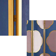 Room Screen Even Schermo divisorio per schermi in Metallo, con Pelle Scamosciata a Forma di Fiore Premium, schermi divisori per Ambienti a 4 Pannelli Struttura in Acciaio