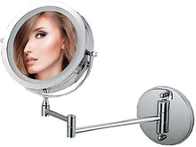 Bagno Vanity Specchi Doccia Specchi da Bagno Ingrandimento Specchi da Bagno a Parete Illuminati estendenti Double Side & 360 ° Girevole (Color : Silver, Size : 10 Times Magnification)