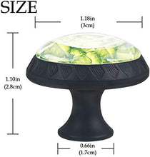 Modello di foglie verdi Pomelli per Porta Set di 4 Pomelli per Mobili Manopole per Cassetti Cucina Armadio Vetro