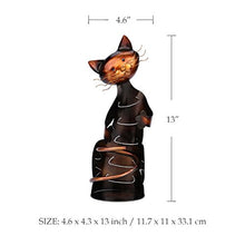 Tooarts Portabottiglie Per Vino Dal Design, Cat Pratica Decorazione Scultorea Casa Scaffale del Metallo Crafts Decorazione d'interni