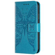 ikasus Cover iPhone XS Max Custodia,Goffratura fiore farfalla Flip Custodia Funzione Stand PU Premium Protezione Super Sottile TPU Interno Case Porta Carte credito Custodia Cover