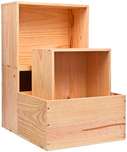 Mabouteille – Scaffale in legno formato cassa di vino – stoccaggio e decorazione (equivalente a 6 bottiglie, set di 4