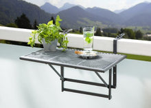 greemotion 416505 Tavolino Pieghevole da Balcone, Regolabile in Altezza, Grigio, Piccolo