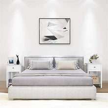WSZMD Tavolo Comodino Tavolo Laterale in Legno Shabby Chic Cightstand Tavolo Cabinet unità di Stoccaggio con Cassetti Scaffale Bianco Lucido, Comodino