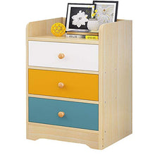 Comodino Comodino con 3 cassetti Tavolino in Legno Comodini comodini Tavolino Multiuso tavolini Set Comodino Lato Letto (Colore : Beige, Dimensione : 33 * 30 * 59cm)