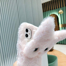 Artfeel Morbido Peluche Custodia per Samsung Galaxy A50,Carino Peloso 3D Gatto Orecchie Cover Inverno Caldo Soffice Pelliccia Cartoni Animati Supporto Cover per Ragazze Donne,Gatto Nero