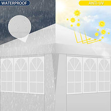 TOOLUCK Gazebo 3x6m Tende per Eventi Gazebo da Giardino Impermeabile Pop up Gazebo con 6 Pareti Laterali, per Giardino, Picnic, Spiagge, Feste (3x6m, Bianco)