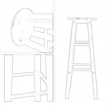 LWW Sedie da cucina Sedie da pranzo Colazione in famiglia Sgabello da bar Sedile da cucina in legno (altezza seduta: 45 cm) Mobili per sala da pranzo,bianca
