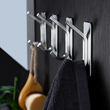 Ruicer Ganci Adesivi - Ganci Porta Asciugamani Ganci Appendiabiti Gancio Acciaio Inox per Bagno e Cucina, 4 Pezzi