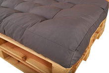 Chicreat Set di cuscini per arredi con pancali, Cuscino del sedile, 120 x 80 x 15 cm, Grigio Scuro/Rosso