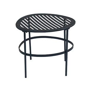tavolino da caffè Rotondo in Metallo Nero, tavolino in Ferro battuto Casual per Soggiorno, Giardino, Semplice Montare Porta Fiori in Metallo