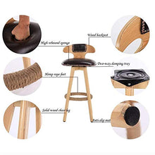 Sgabelli da bar Sedia da pranzo Poltrone Bar in legno Cucina Colazione Sedia da pranzo Sgabello Cafe Bar Sedie alte con sedile in pelle PU Sgabello da bar con schienale alto (Colore: B, Dimension