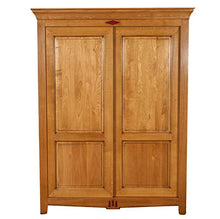 GONTIER - Armadio a 2 ante scorrevoli, in rovere massiccio, 162 x 63 cm