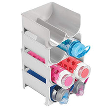 mDesign Set da 4 Moderno portabottiglie Vino – Scaffale per Bottiglie di Acqua e Altre Bevande – Elegante Porta Vino per la Cucina e la dispensa – Grigio Chiaro