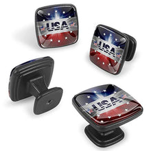 bandiera americana 4 PCS Pomelli per Porta, Pomolo per Mobile, Pomelli per Mobili con Viti, Maniglia per Armadietto, Pomelli per Porta, Pomelli per Cassetti per Porta, Armadio, Cassetto e Credenza