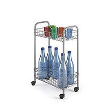 Metaltex, Carrello multifunzione con porta bottiglie Milano, Argento (Edelstahloptik), metallo