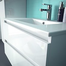 ALLIBERT - Set di mobili da bagno premontati, colore: bianco, lucido, con sistema Softclose