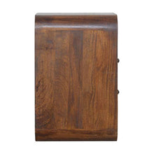 Artisan Furniture Chestnut Curved Edge with 2 Drawers Bedside Armadietto, Legno, Taglia Unica