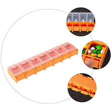HEMOTON Mini Portapillole Organizer Settimanale per Pillole Scatola per Medicinali per La Cura della Salute per Viaggio di Una Settimana (Arancione)
