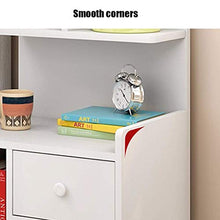YGB Comodino Comodini Comodino Moderno Semplice Comodino Camera da Letto Comodino Contenitore con 2 cassetti Soggiorno Libreria in Piedi Scaffale per Ufficio, Comodino Bianco Caldo
