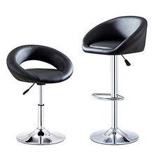 Set Di 2 Sgabelli Da Bar Regolabili, Sedie Girevoli Con Schienale, Altezza Del Bancone Della Cucina Da Pub, Base Stabile Rotonda sedile da pub (Colore : Black with Backrest A and Footrest)