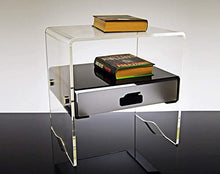 Slato Morfeo ⎪ Comodino Camera da Letto, Comodino con cassetto, Design Moderno in plexiglass Made in Italy